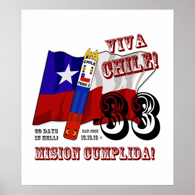 Poster Les Arts Au Monde ! - Viva Chile Mision Cumplida ! (Devant)