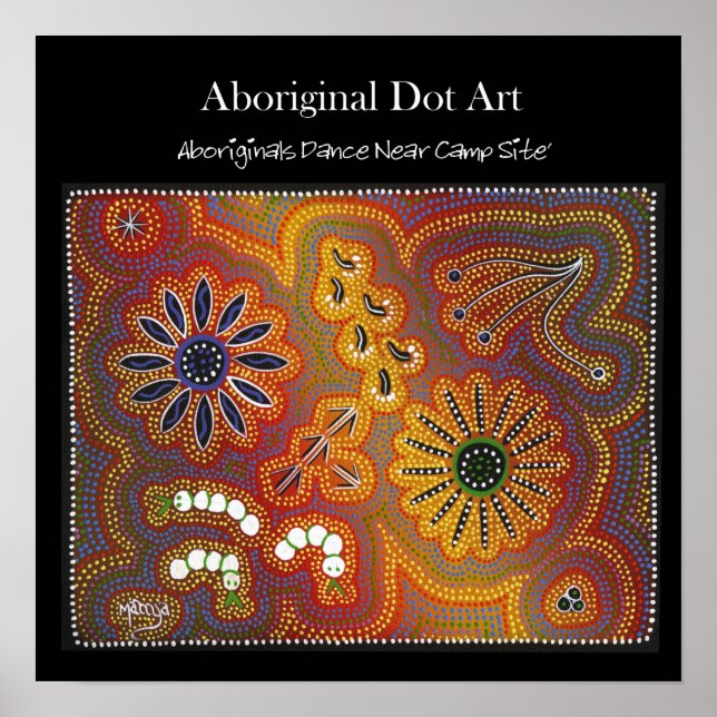 Poster Les Autochtones Dansent Près Du Feu De Camp (Devant)