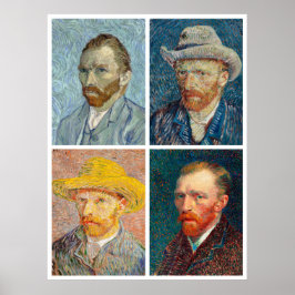 Poster Les autoportraits de Van Gogh