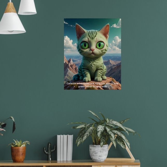 Poster Les aventures galactiques de Green Kitten (Salon 1)