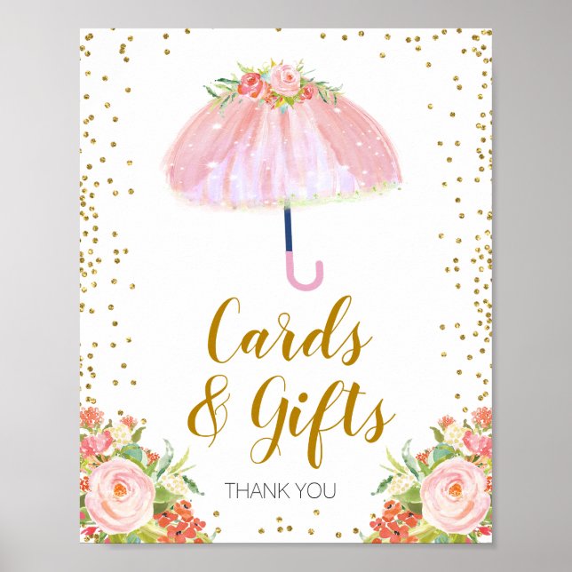 Poster Les averses d'avril apportent des cartes et cadeau (Devant)