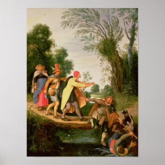 Poster Les aveugles qui mènent les aveugles