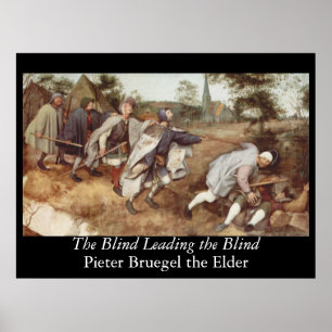 Poster Les Aveugles qui mènent les Aveugles - 1568