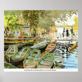 Poster Les bains de la Grenouillère par Claude Monet