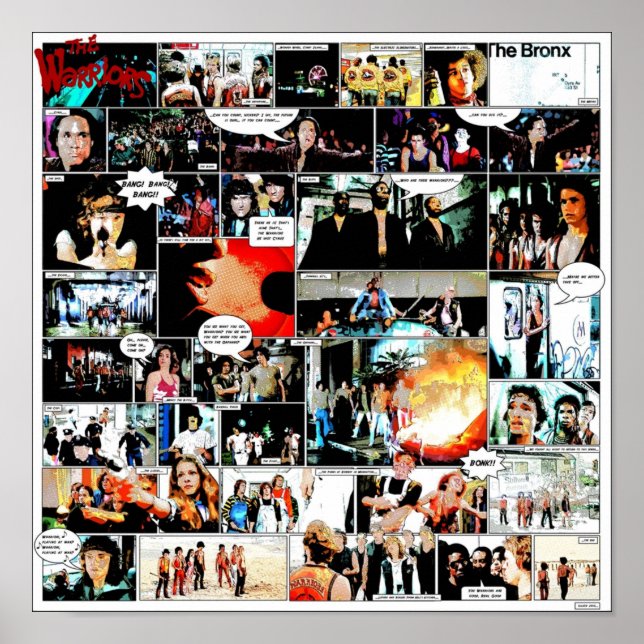 Poster Les bandes dessinées du film Warriors (Devant)