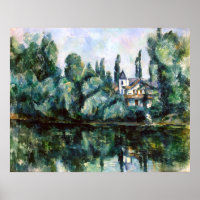 Poster Les Banques de la Marne Paul Cezanne