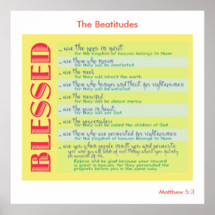 Poster Les Béatitudes Matthieu 5