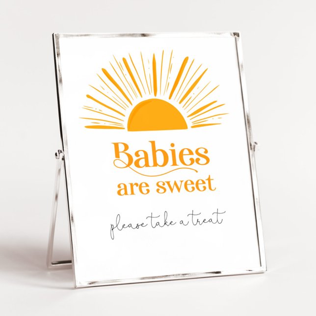 Poster Les bébés au soleil sont du baby shower doux (Créateur téléchargé)