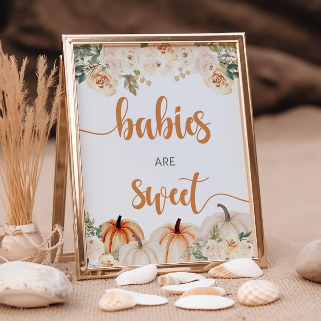 Poster Les bébés Baby showers citrouilles sont doux (Créateur téléchargé)
