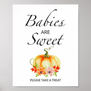 Poster Les bébés citrouilles sont doux prendre un régal