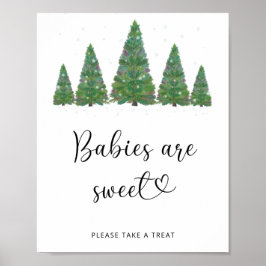 Poster Les bébés des arbres d'hiver suent