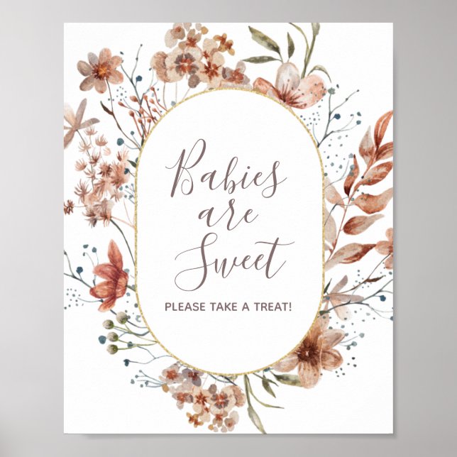 Poster Les bébés Fleur sauvage d'automne sont doux (Devant)