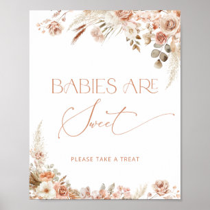 Poster Les bébés floraux Boho Chic sont doux 