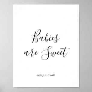 Poster Les bébés minimalistes sont doux Profitez d'un sig