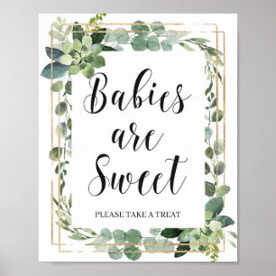 Poster Les bébés saumons succulents verts sont doux signe