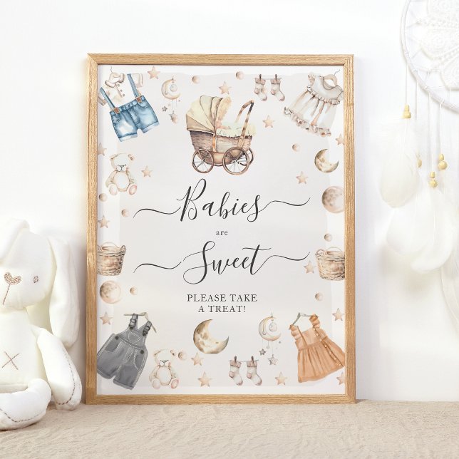 Poster Les bébés sont des vêtements doux Boho Genre Révél (Créateur téléchargé)