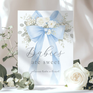 Poster Les bébés sont doux Blue Coquette Bow