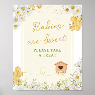 Poster Les bébés sont doux prendre traiter Baby shower Bu