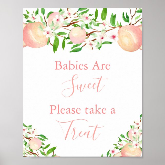 Poster Les Bébés Sont Doux Prendre Une Traite, Baby showe (Devant)
