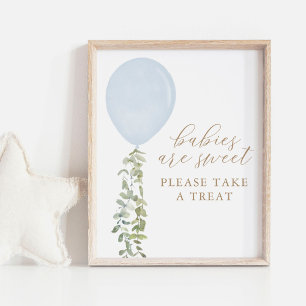 Poster Les bébés sont doux Prenez un Baby shower de ballo