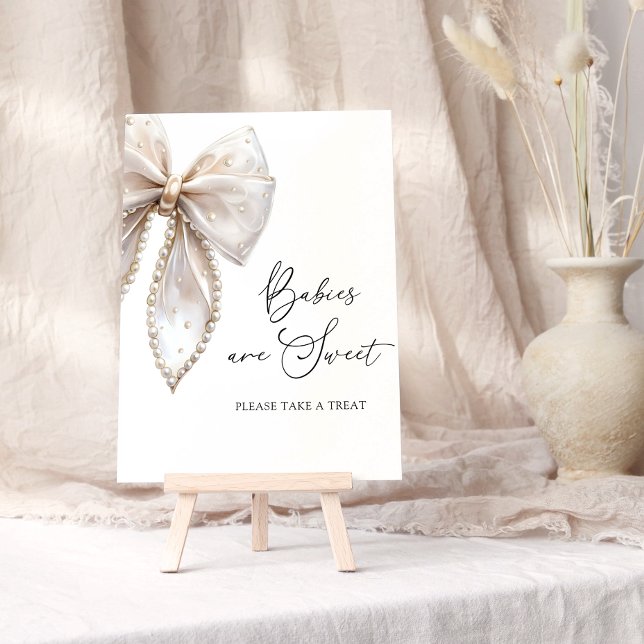 Poster Les bébés sont doux Prenez un traitement blanc Pea (Créateur téléchargé)