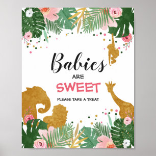 Poster Les bébés sont doux Signal Zoo Jungle Faveurs Trai