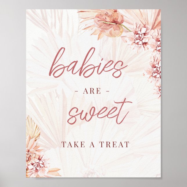 Poster Les bébés sont sucré prendre Treat Boho Baby showe (Devant)