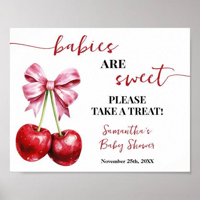 Poster Les bébés sont sucrés Prenez une gâterie Baby show (Devant)