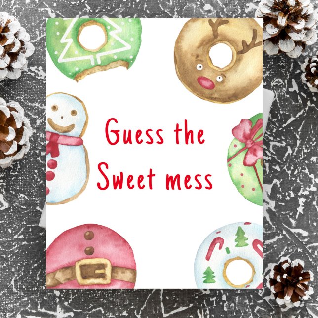 Poster Les beignets d'hiver baby shower Guess the sweet m (Créateur téléchargé)