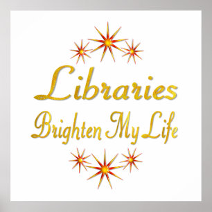 Poster Les bibliothèques éclairent ma vie