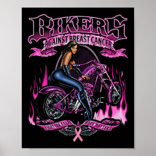 Poster Les Bikers Contre Le Cancer Du Sein Luttent Pour U