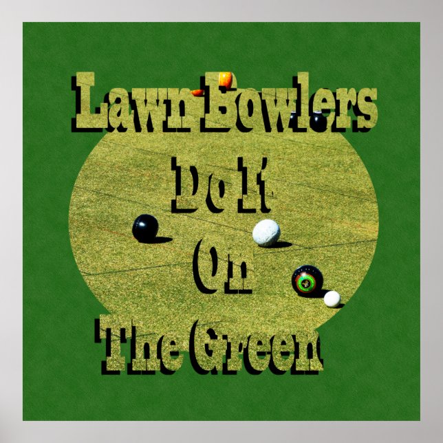 Poster Les Bowlers De Pelouse Le Font Sur Le Green, Poste (Devant)