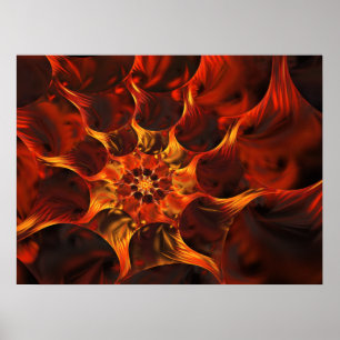 Poster Les braises soustraient l'art de fractale de