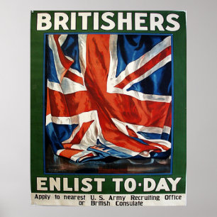 Poster Les Britanniques enrôlent aujourd'hui