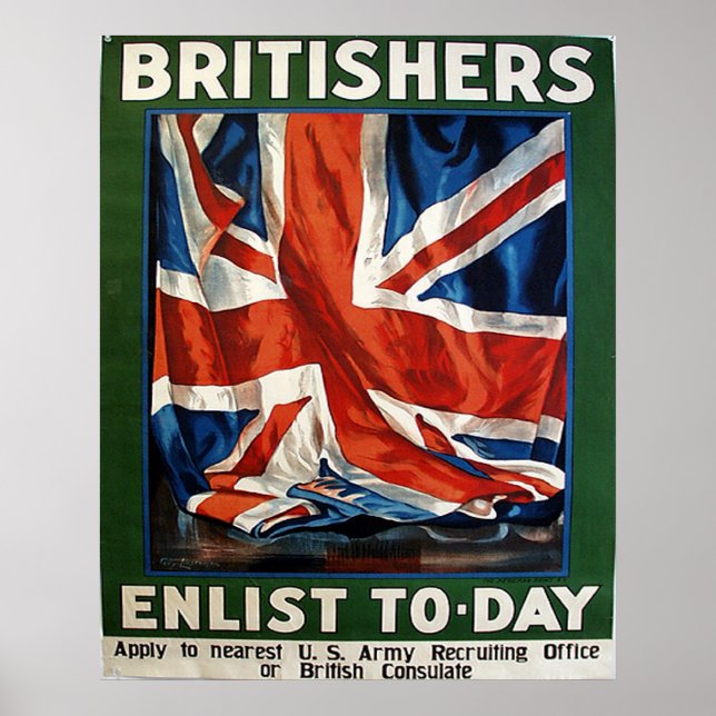 Poster Les Britanniques s'enrôlent aujourd'hui (Devant)