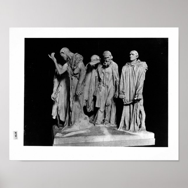 Poster Les Burghers de Calais, 1889 (Devant)