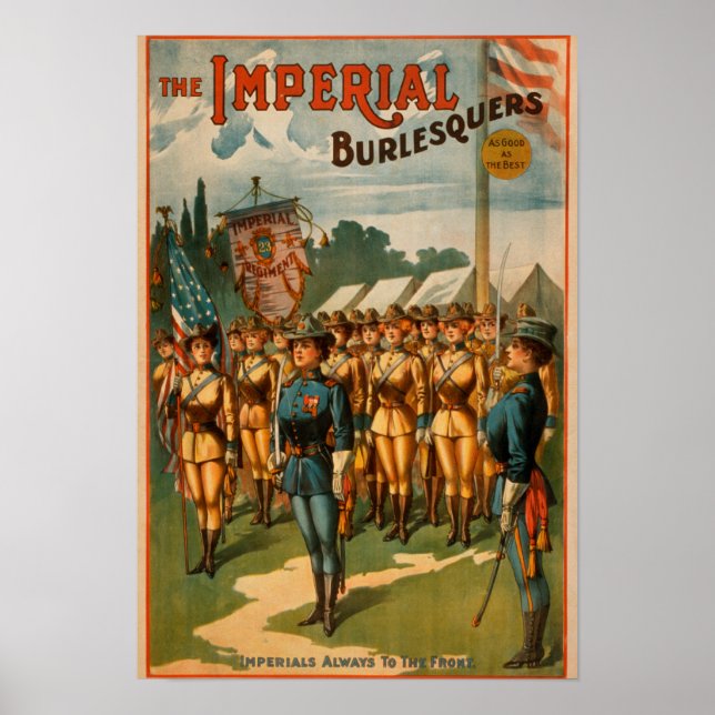 Poster Les Burlesquers Impériaux Jouent Des Soldats Fémin (Devant)