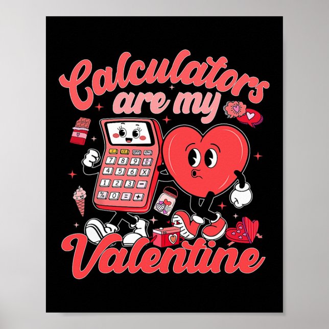 Poster Les calculatrices sont mon professeur de maths val (Devant)