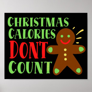 POSTER LES CALORIES DE NOËL NE COMPTENT PAS