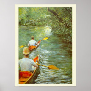 Poster Les Canots, Périssoires par Gustave Caillebotte