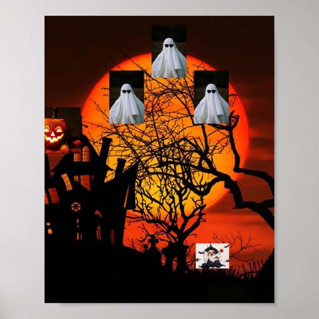 Poster les cartes fête d'Halloween (Devant)