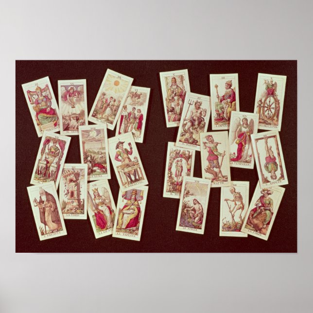 Poster Les cartes tarot du Major Arcana (Devant)