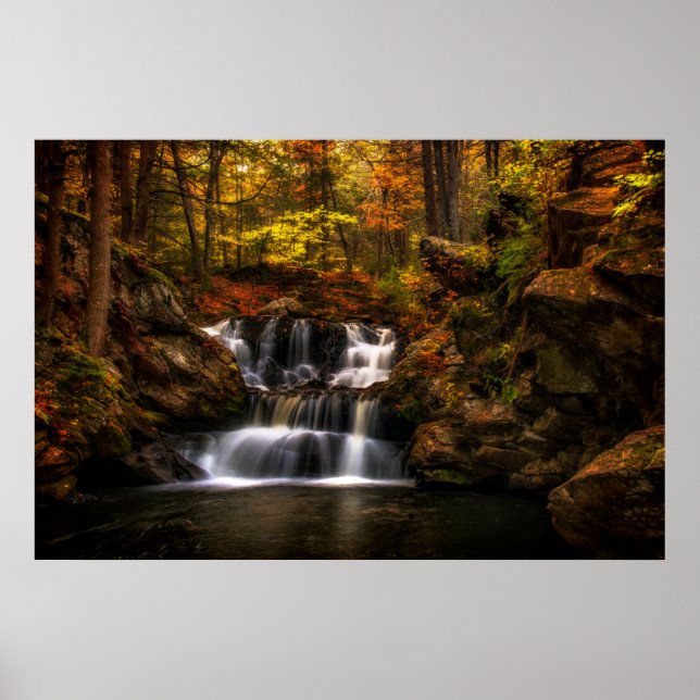 Poster Les cascades | Connecticut Nouvelle-Angleterre (Devant)