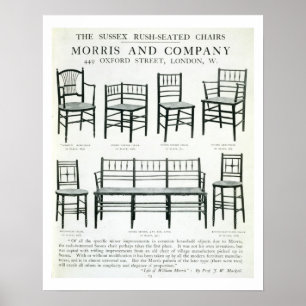 Poster Les chaises Sussex Rush Seated, réalisées par Morr