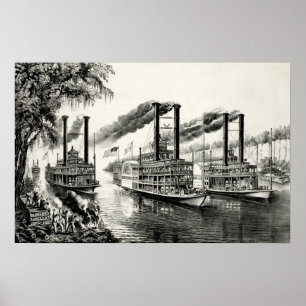 Poster Les champions du Mississippi - Une course