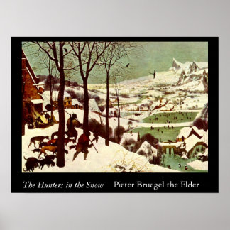Poster Les chasseurs dans la neige - 1565