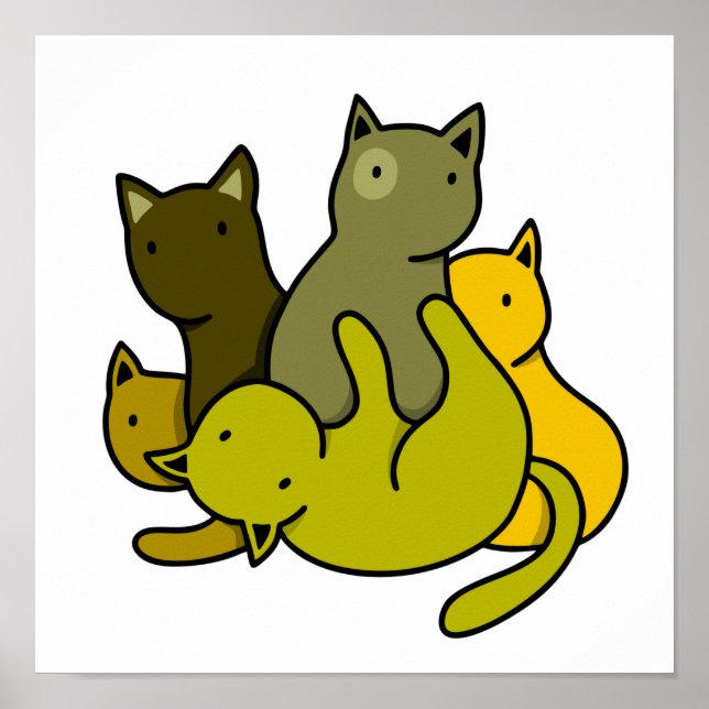 Poster Les chatons d'olive (Devant)