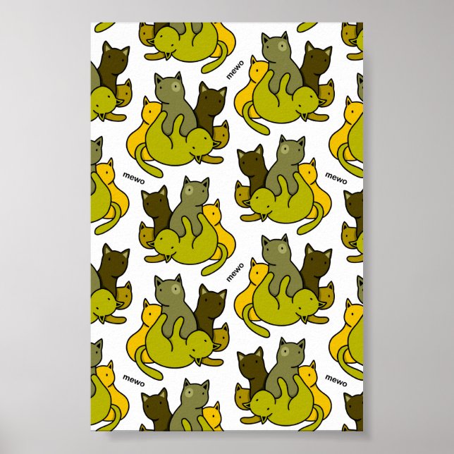 Poster Les chatons d'olive (Devant)