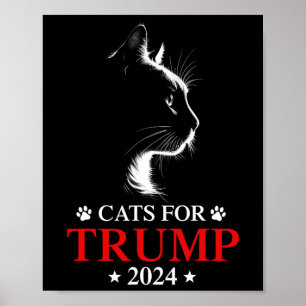 Poster Les chats pour l'élection de Trump 2024 rendent le