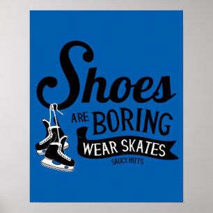 Poster Les chaussures de patins d'hockey d'usage ennuient